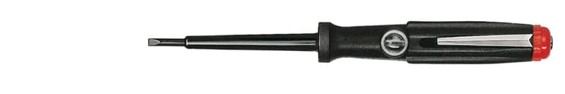 WIHA WERKZEUGE - Spannungsprüfer 150-250 Volt Schlitz schwarz, mit Ansteckclip