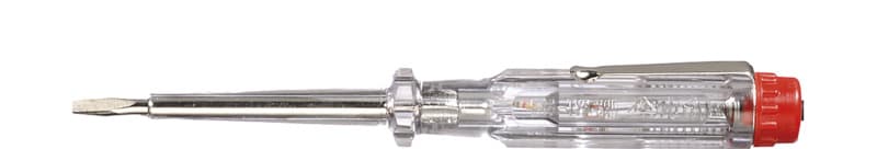 WIHA WERKZEUGE - Spannungsprüfer 220-250 Volt Schlitz transparent, mit Ansteckclip