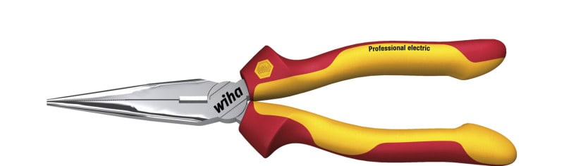 WIHA WERKZEUGE - Flachrundzange SB Professional electric mit Schneide gerade Form, 160mm