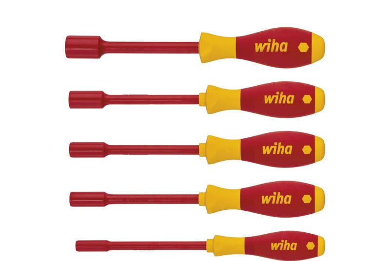 WIHA WERKZEUGE - Schraubendreher Set SoftFinish electric 6-Kant-Steckschlüssel 5-tlg.