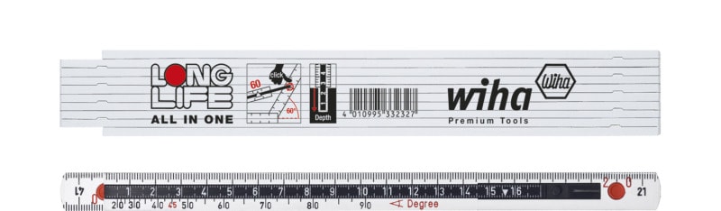 WIHA WERKZEUGE - Gliedermaßstab Longlife All in One 2 m metrisch, 10 Glieder