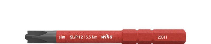WIHA WERKZEUGE - Bit slimBit electric PlusMinus/Phillips SL/PH2x75mm