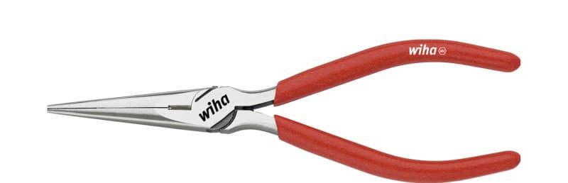 WIHA WERKZEUGE - Feinmechaniker-Flachrundzange Classic mit Schneide und Öffnungsfeder gerade Form