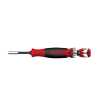 WIHA WERKZEUGE - Schraubendreher mit Bit Magazin LiftUp 25 magnetisch mit 12 Bits, 1/4''
