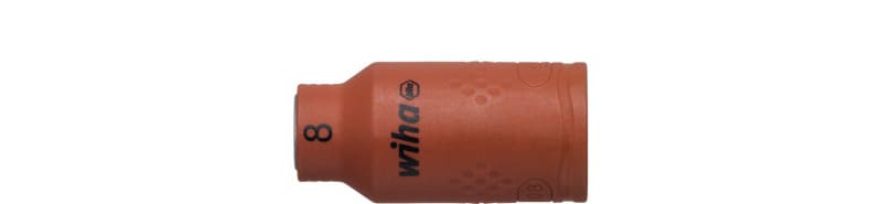 WIHA WERKZEUGE - Steckschlüsseleinsatz isoliert 3/8'' Außen6-Kant 8mmx3/8''