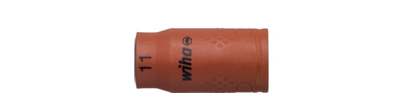WIHA WERKZEUGE - Steckschlüsseleinsatz isoliert 3/8'' Außen6-Kant 11mmx3/8''