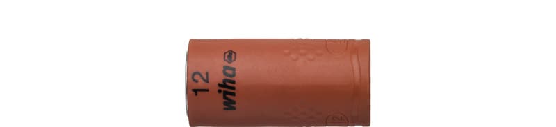 WIHA WERKZEUGE - Steckschlüsseleinsatz isoliert 3/8'' Außen6-Kant 12mmx3/8''