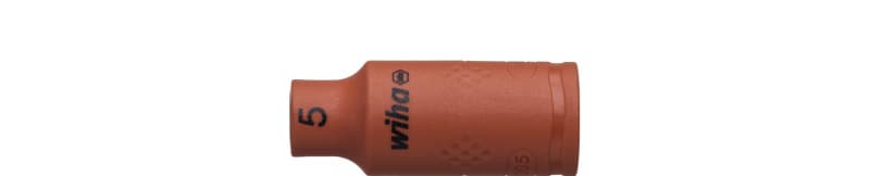 WIHA WERKZEUGE - Steckschlüsseleinsatz isoliert 1/4'' Außen6-Kant 5mmx1/4''
