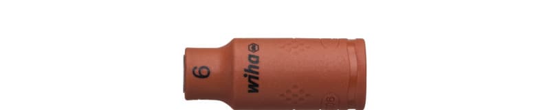 WIHA WERKZEUGE - Steckschlüsseleinsatz isoliert 1/4'' Außen6-Kant 6mmx1/4''