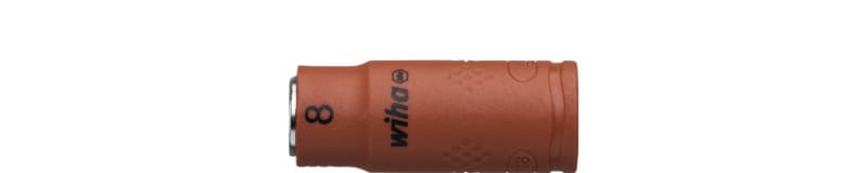 WIHA WERKZEUGE - Steckschlüsseleinsatz isoliert 1/4'' Außen6-Kant 8mmx1/4''