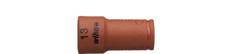 WIHA WERKZEUGE - Steckschlüsseleinsatz isoliert 1/4'' Außen6-Kant 13mmx1/4''
