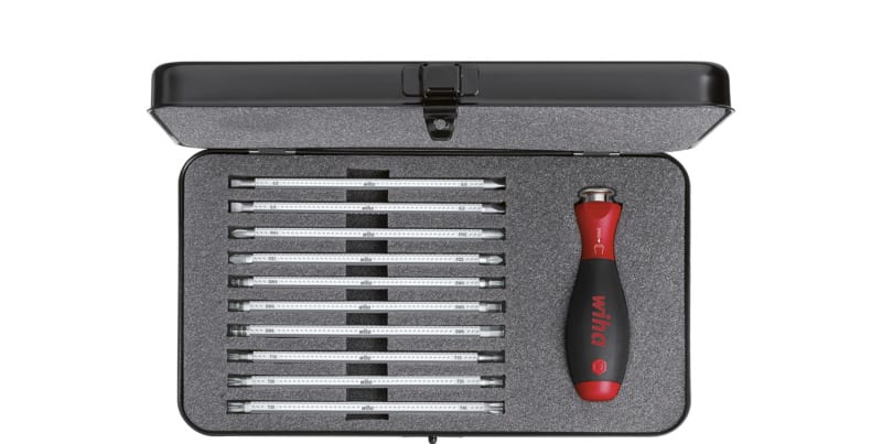 WIHA WERKZEUGE - Schraubendreher mit Wechselklingen Set SYSTEM 6 gemischt 12-tlg. inkl. Box