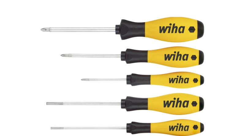 WIHA WERKZEUGE - Schraubendreher Set SoftFinish ESD Schlitz, Phillips 5-tlg.