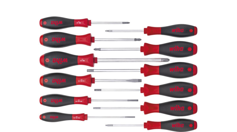 WIHA WERKZEUGE - Schraubendreher Set SoftFinish gemischt 12-tlg.