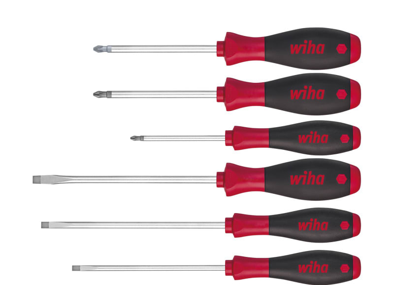 WIHA WERKZEUGE - Schraubendreher Set SoftFinish Schlitz, Phillips, Pozidriv 6-tlg.