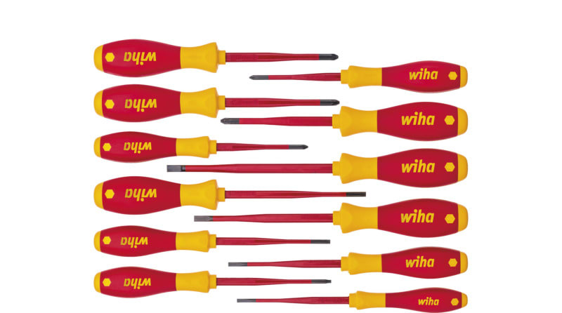 WIHA WERKZEUGE - Schraubendreher Set SoftFinish electric slimFix gemischt 12-tlg.