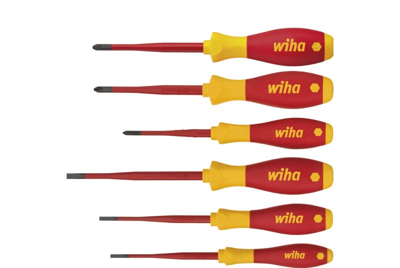 WIHA WERKZEUGE - Schraubendreher Set SoftFinish electric slimFix 6-tlg.