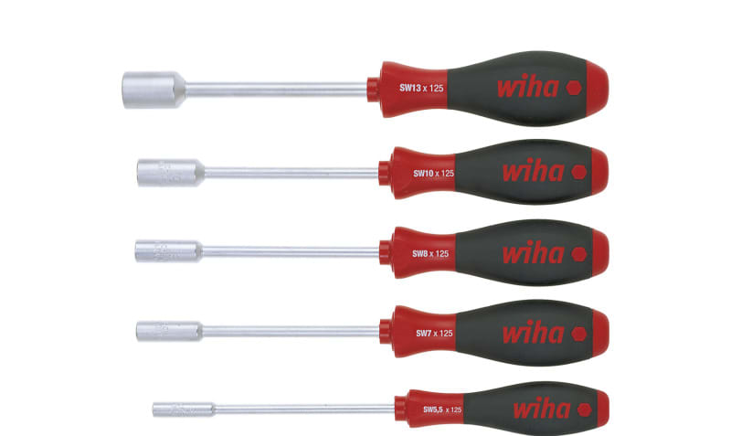 WIHA WERKZEUGE - Schraubendreher Set SoftFinish 6-Kant-Steckschlüssel 5-tlg.