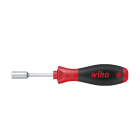 WIHA WERKZEUGE - Schraubendreher SoftFinish 6-Kant-Steckschlüssel, kurze Rundklinge, 7x65mm