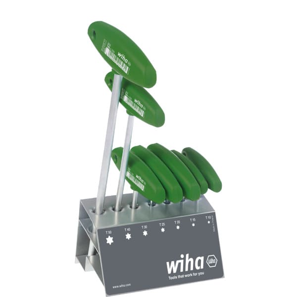 WIHA WERKZEUGE - Stiftschlüssel mit Quergriff Set TORX 8-tlg. mattverchr.