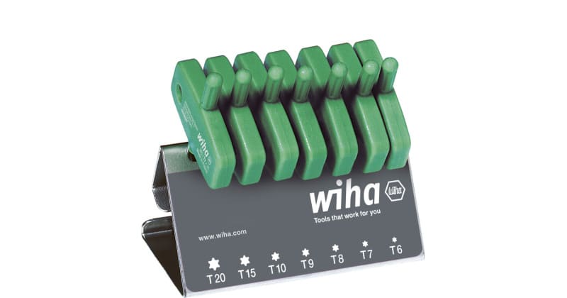 WIHA WERKZEUGE - Stiftschlüssel mit Schlüsselgriff Set TORX 8-tlg. schwarzoxidiert