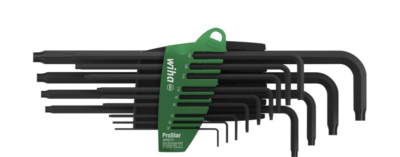 WIHA WERKZEUGE - Stiftschlüssel Set im ProStar Halter TORX 14-tlg. schwarzoxidiert