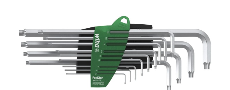 WIHA WERKZEUGE - Stiftschlüssel Set im ProStar Halter TORX 14-tlg. titansilber