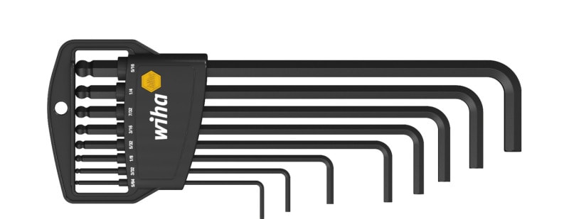 WIHA WERKZEUGE - Stiftschlüssel Set im Classic Halter 6-Kant-Kugelkopf 9-tlg