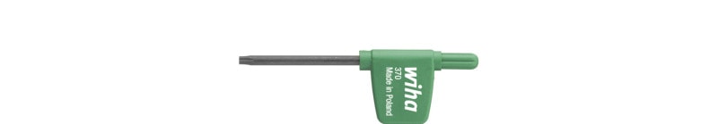 WIHA WERKZEUGE - Stiftschlüssel mit Fähnchengriff TORX schwarzoxidiert, T10x40mm