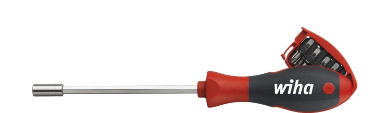 WIHA WERKZEUGE - Schraubendreher mit Bit Magazin magnetisch TORX mit 8 Bits, 1/4''