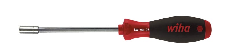 WIHA WERKZEUGE - Schraubendreher mit Bithalter SoftFinish magnetisch 1/4'' x125mm