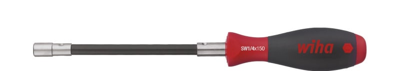 WIHA WERKZEUGE - Schraubendreher mit Bithalter SoftFinish Klemmung über Sprengring 1/4''x150mm