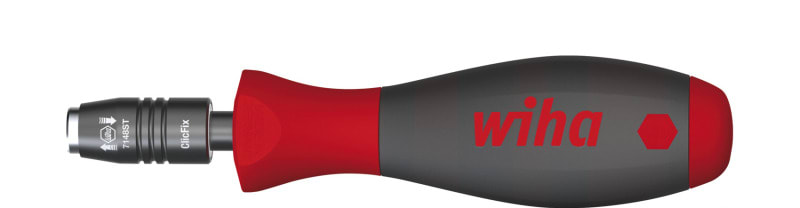 WIHA WERKZEUGE - Schraubendreher mit Bithalter SoftFinish CentroFix mechanisch verriegelbar 1/4''