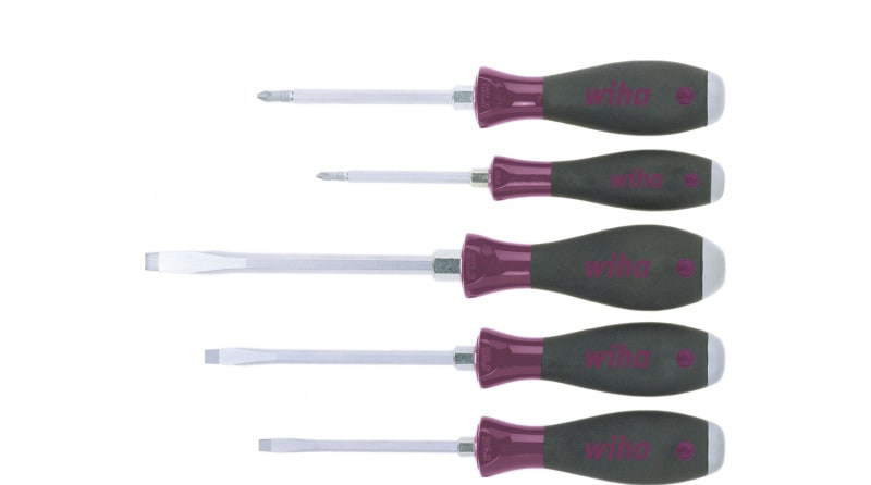 WIHA WERKZEUGE - Schraubendreher Set MicroFinish Schlitz, Phillips 5-tlg.