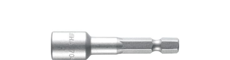 WIHA WERKZEUGE - Steckschlüsseleinsatz magnetisch Standard Außen6-Kant 1/4'', 13x55mm
