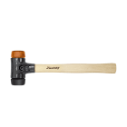 WIHA WERKZEUGE - Schonhammer Safety mittelweich/ hart, Hickorystiel, Rund-Schlagkopf, 60mm