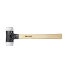 WIHA WERKZEUGE - Schonhammer Safety sehr hart/sehr hart, Hickorystiel, Rund-Schlagkopf, 50mm