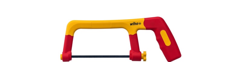 WIHA WERKZEUGE - Bügelsäge electric isoliert mit drei Sägeblättern 150mm