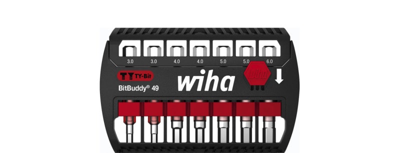 WIHA WERKZEUGE - Bit Set BitBuddy TY-Bit 49mm 6-Kant 8-tlg. 1/4''