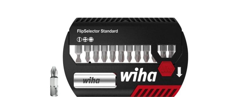WIHA WERKZEUGE - Bit Set FlipSelector Standard 25mm Schlitz, Phillips, Pozidriv 14-tlg. 1/4''