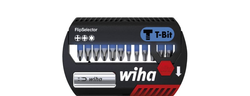 WIHA WERKZEUGE - Bit Set FlipSelector T-Bit 25mm Phillips, Pozidriv, TORX 14-tlg. 1/4''
