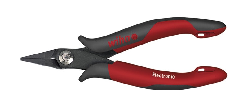 WIHA WERKZEUGE - Spitzzange Electronic schmaler, kurzer Kopf gerade Form, 3150mm