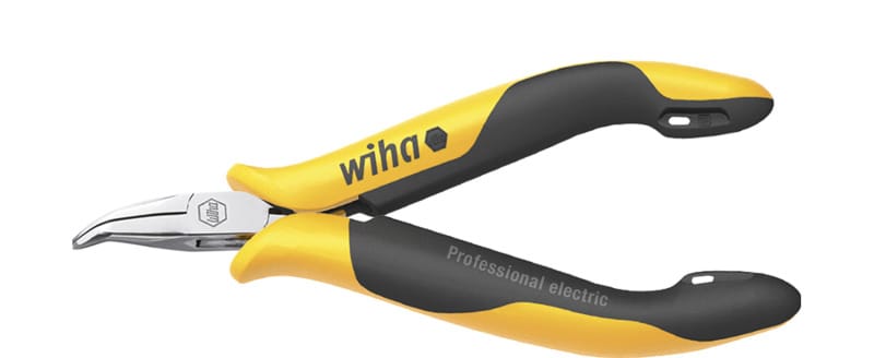 WIHA WERKZEUGE - Flachrundzange Professional ESD gebogene Form, ca. 45°, 120mm