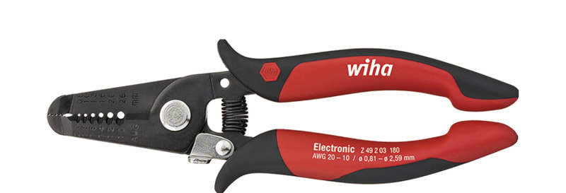 WIHA WERKZEUGE - Abisolierzange Electronic Abisolierstationen 0,8-2,6mm, 165mm