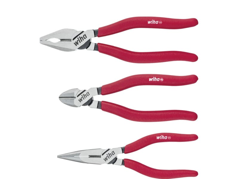 WIHA WERKZEUGE - Zangen Set Classic Kombi-, Flachrundzange, Seitenschneider 3-tlg.