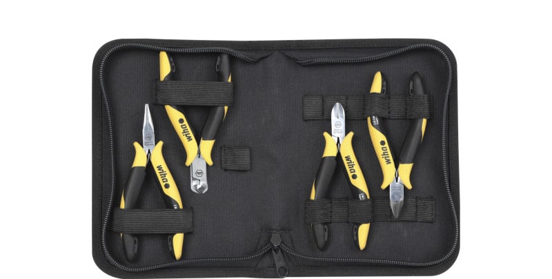 WIHA WERKZEUGE - Zangen Set Professional ESD 5-tlg. inkl. Werkzeugmappe