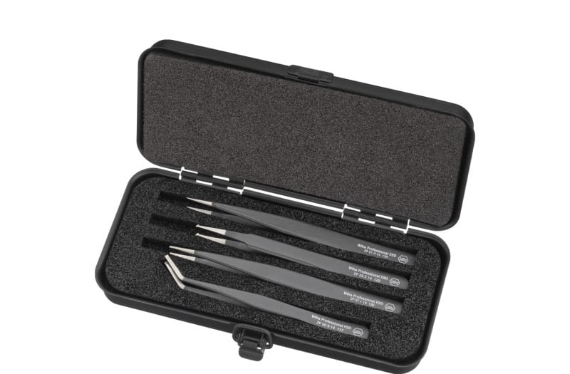WIHA WERKZEUGE - SMD-Pinzette Set Professional ESD gemischt 5-tlg. inkl. Box