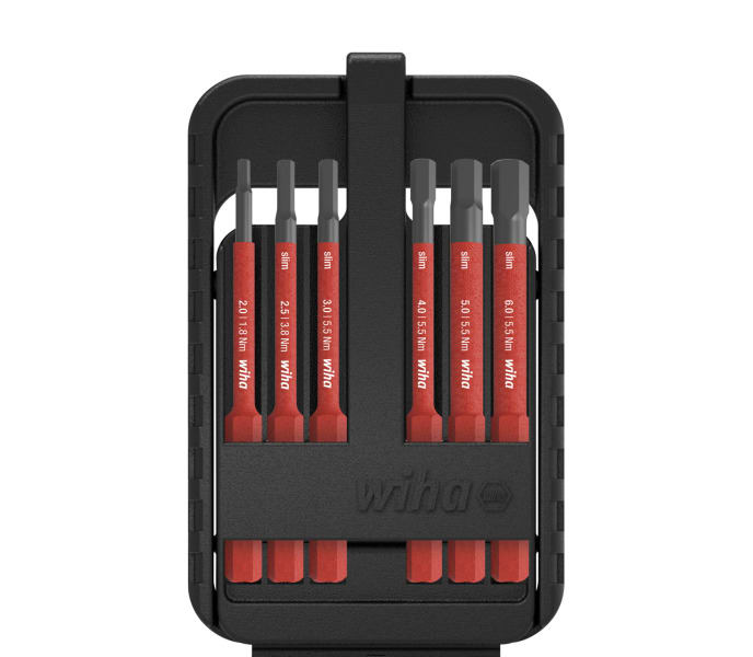 WIHA WERKZEUGE - Bit Set slimBit electric 6-Kant 7-tlg. inkl. slimBit-Box