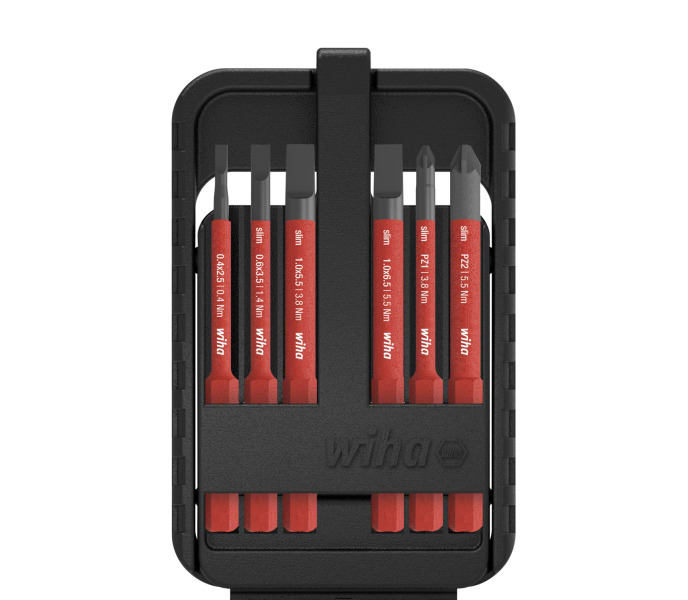 WIHA WERKZEUGE - Bit Set slimBit electric Schlitz, Pozidriv 7-tlg. inkl. slimBit-Box