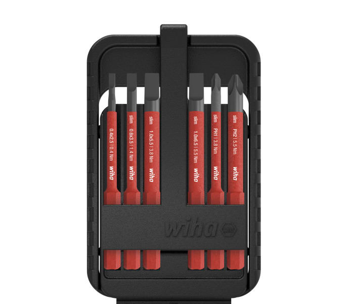 WIHA WERKZEUGE - Bit Set slimBit electric Schlitz, Phillips 7-tlg. inkl. slimBit-Box